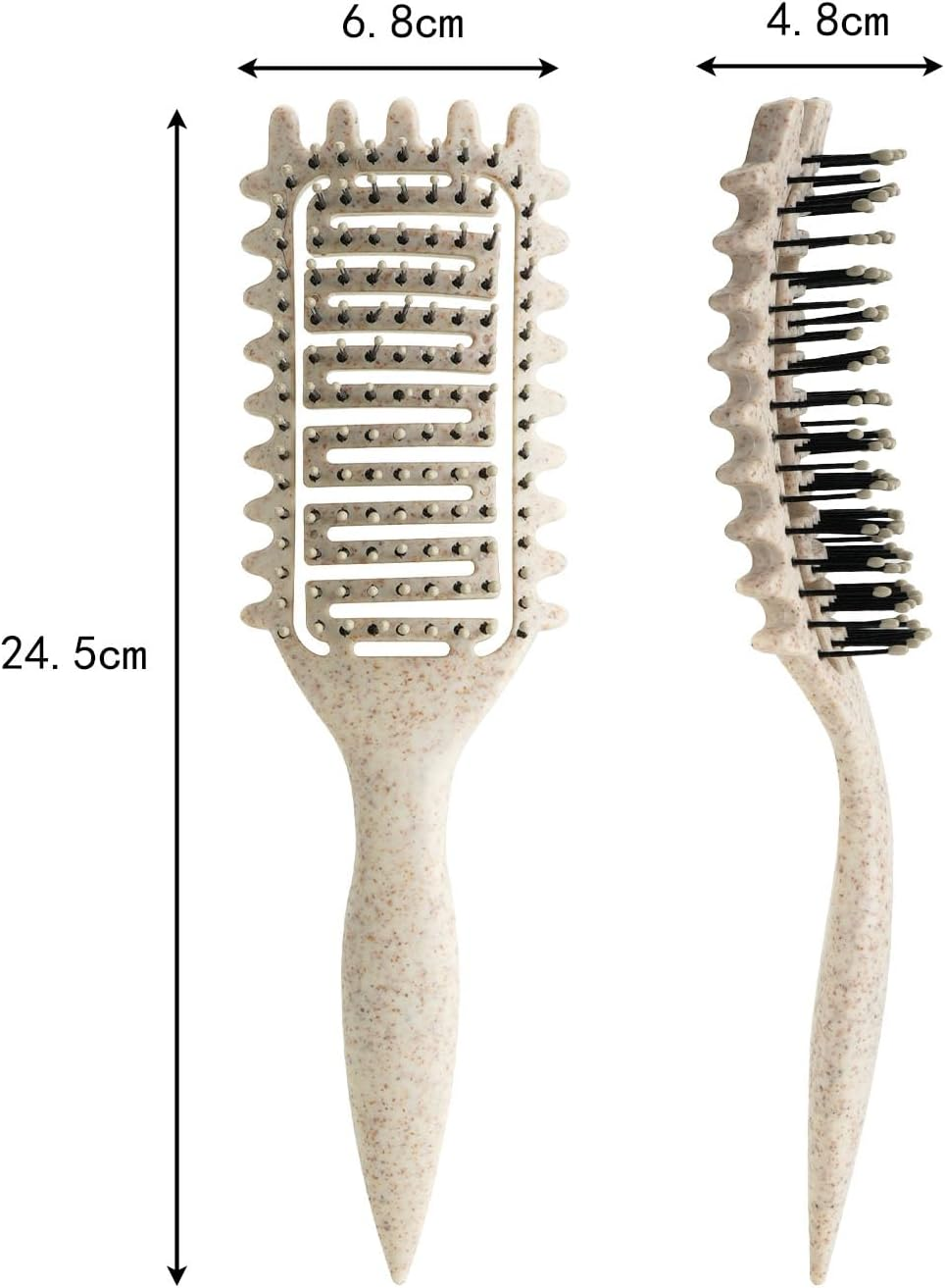 Curl Defining Brush,2024 Curly Hair Brush,Vented Hair Brush for Detangling, Shaping and Defining Curls for Women and Men Less Pulling (Green) - Beige image number 6