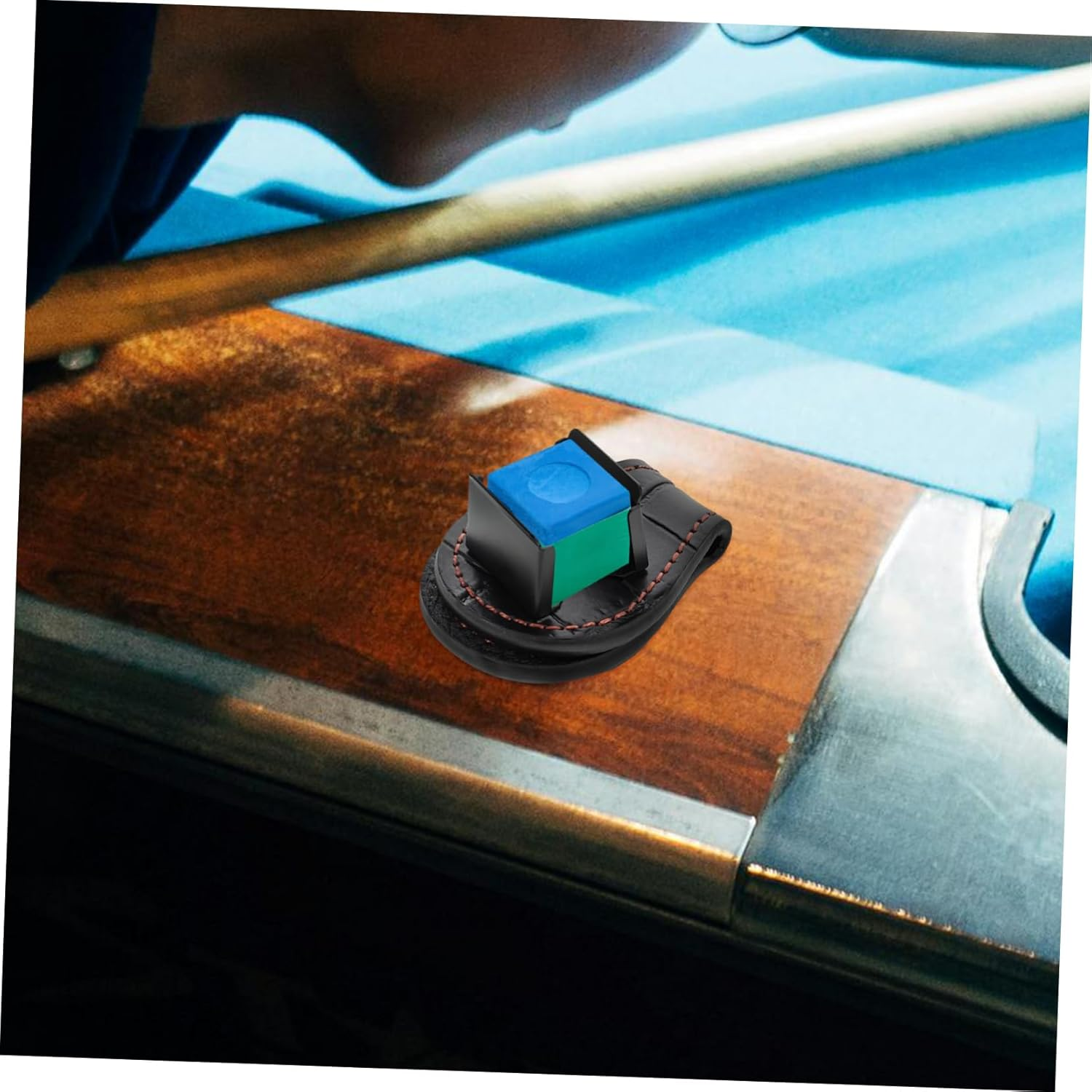 Yardwe Chocolate Storage Box Billiard Balls Chalk Holder for Billiard Pool Chalk Holder Billiard Accessory Pool Cue Chalk Tip Billiard Supply Cue Chalk Holders Skin Black image number 3