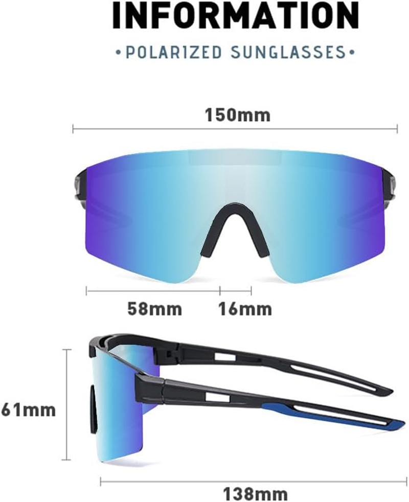 Motorcycle Goggles, Polarized Cycling Glasses, UV400 and Windproof Dirt Bike Goggles, Adjustable Pad Riding Goggles with Lanyard & Case for Cycling Driving Sport image number 2