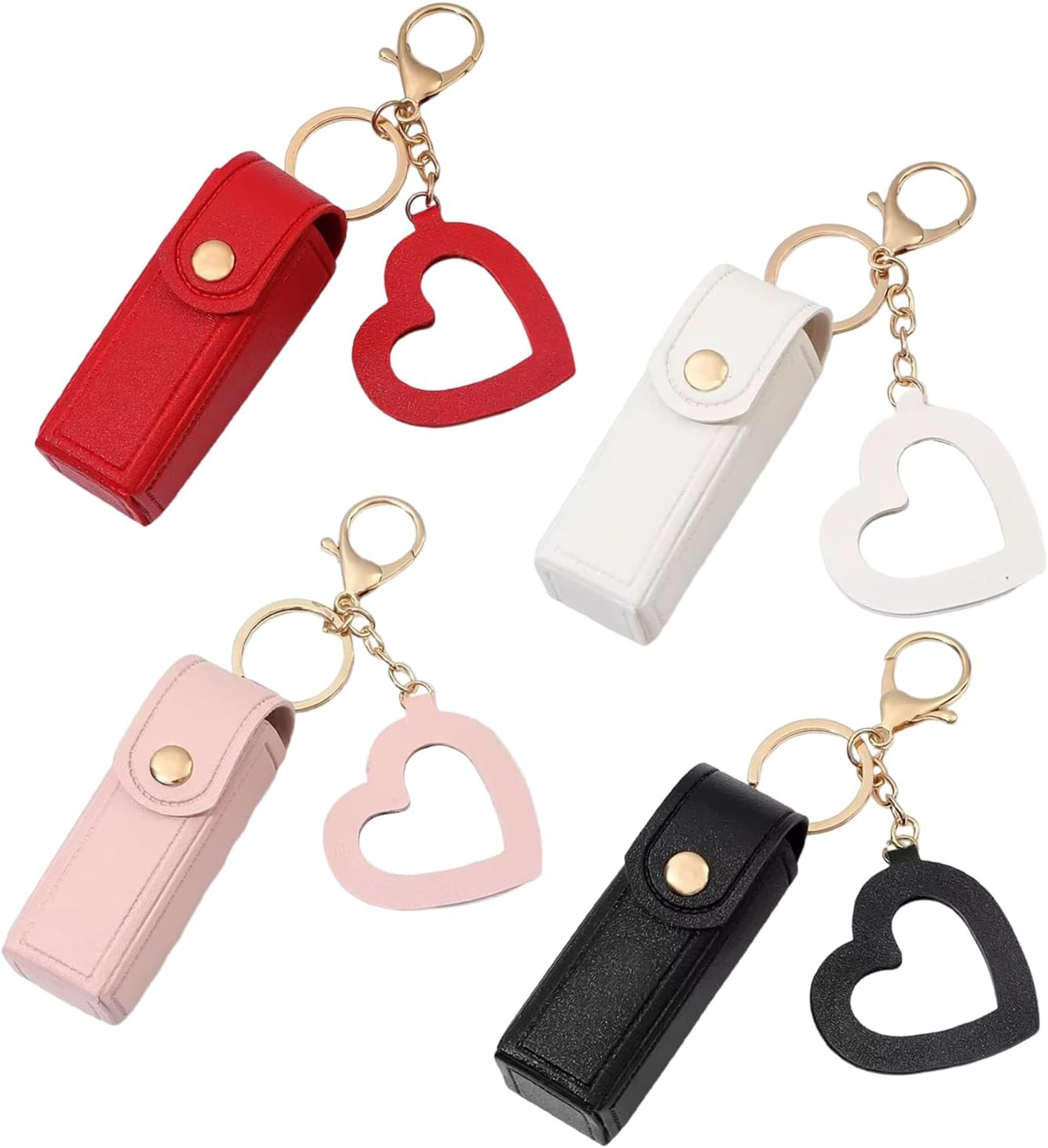 Pack of 4 Lipstick Bag, Mini Storage Bag, Portable Lipstick Bag, Fashionable and Simple Lipstick Bag, Lipstick Bag with Mirror image number 1