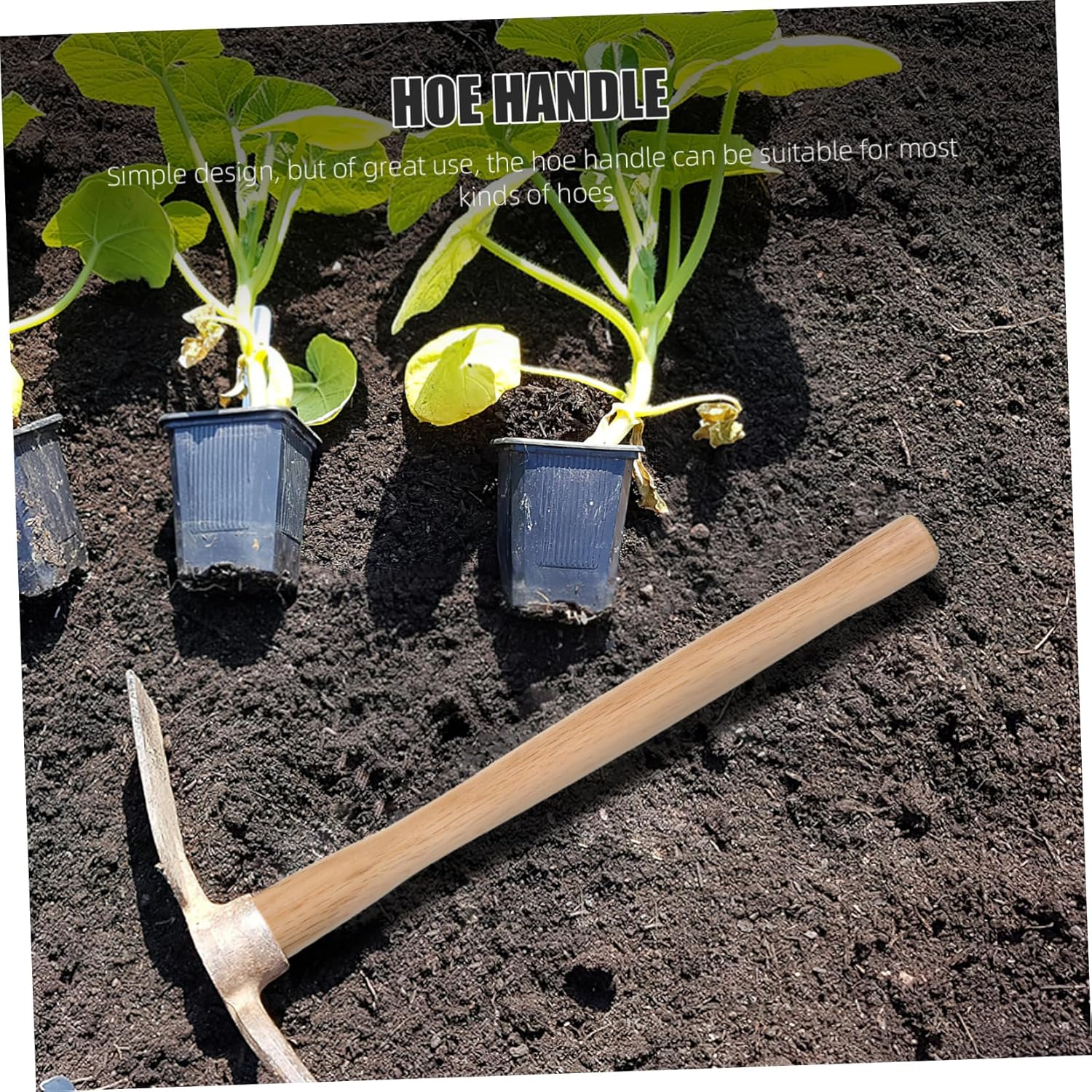 PHENOFICE Garden Hoe Wood Handle Replacement 36Cm Sturdy Oak Wood Handle for Hoe Tool Gardening Work Practical Garden Supply Accessory image number 5