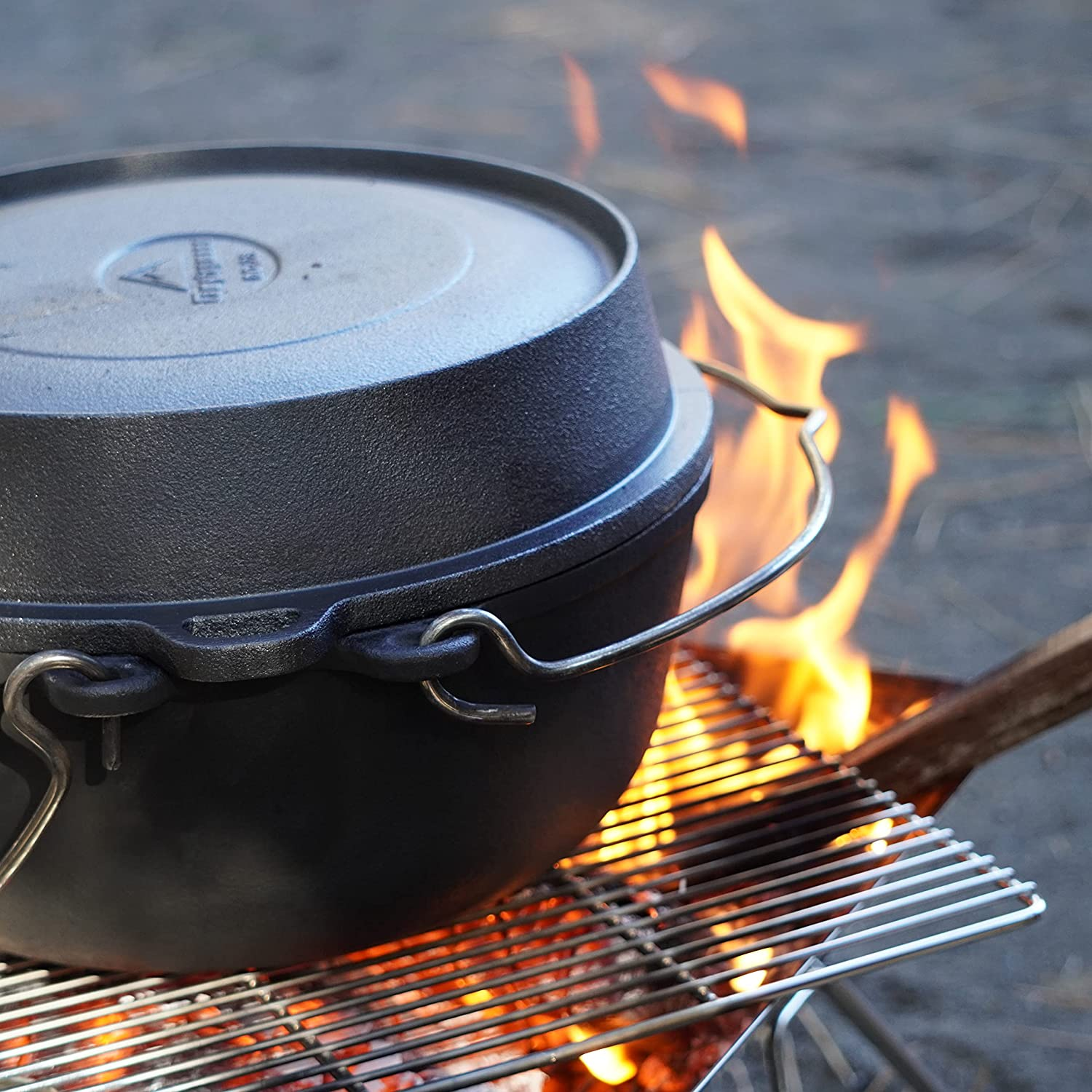 NANGOGEAR Flatpack Camping Grill Portable Wood Burning Stove Grill Stainless Steel 111107(MT-2) image number 4