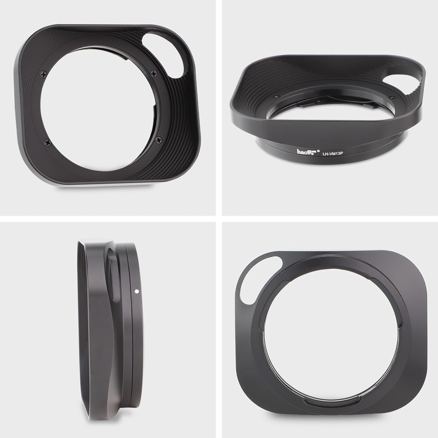 Haoge LH-VM13P Bayonet Square Metal Lens Hood Shade with Hollow Out Designed for Voigtlander 35Mm F2 1:2/35 Ultron Aspherical Vintage Line VM Lens Replace LH-12 image number 4