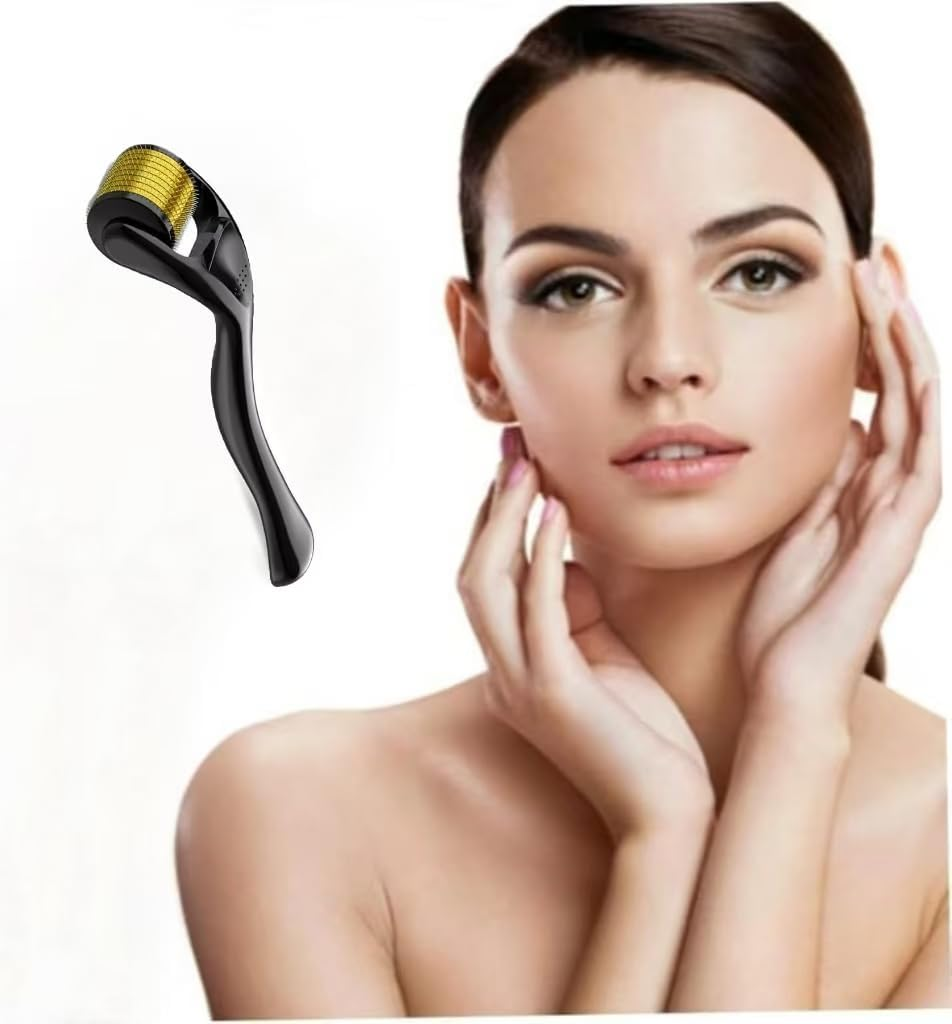 Microneedling Roller, Derma Roller for Face and Body, Cosmetic Beauty Instrument, 0.5Mm Titanium Needles, 540 Tips Titanium Derma Rollers for Hair Beard Facial Skin Face image number 3