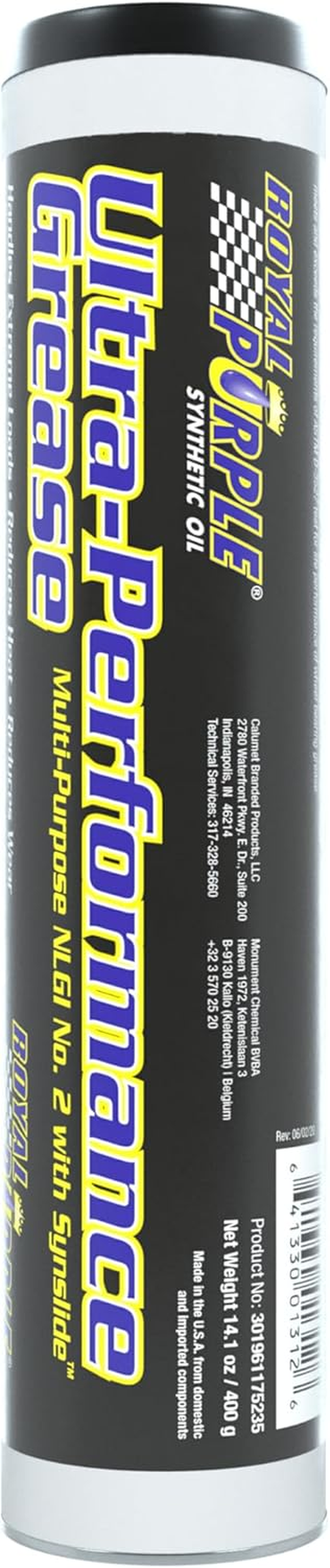Royal Purple 01312 NLGI No. 2 High Performance Multi-Purpose Synthetic Ultra Performance Grease - 14.1Oz.