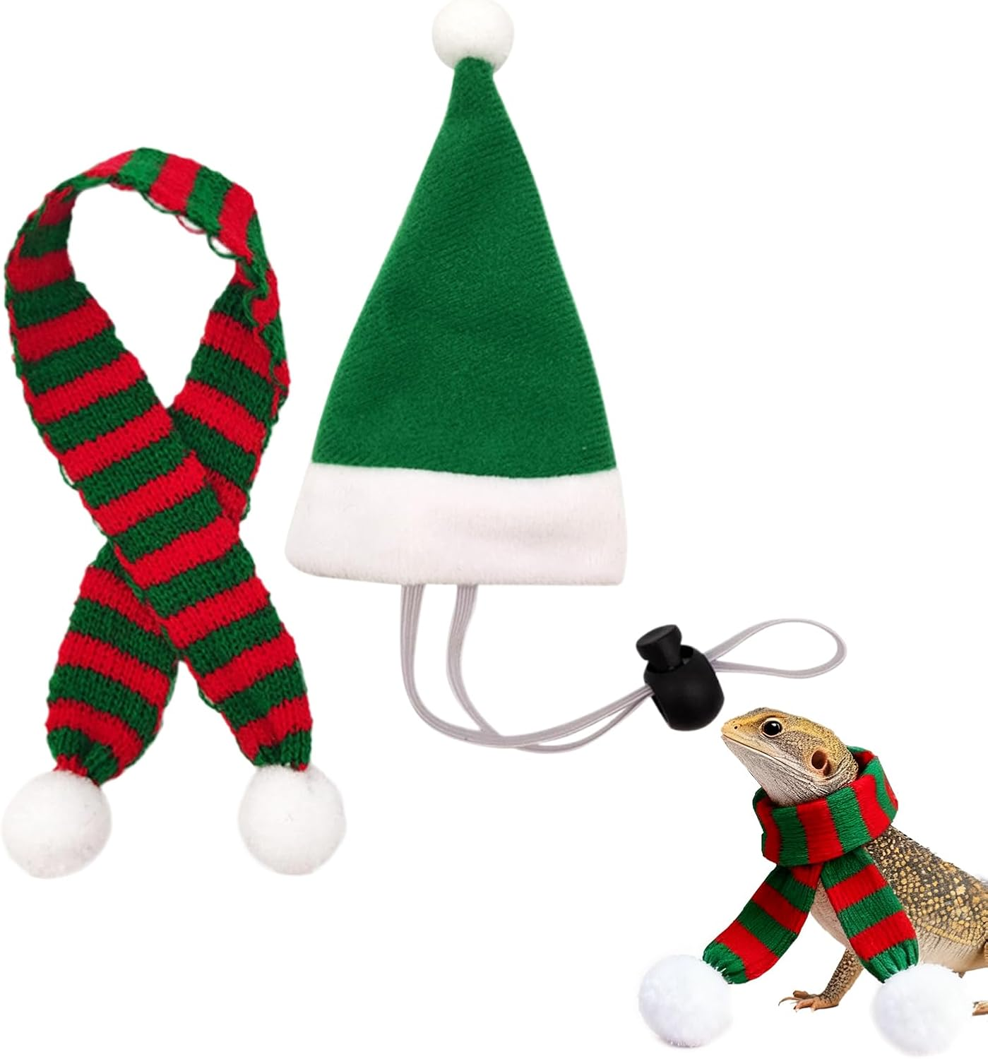 Rrlihjgu Costumes for Chickens,Santa Cosplay Dress up Supplies for Small Pets | Funny Small Hat Tiny Pet Santa Hat with Adjustable Chin Strap,For Hen Hamster Rabbit Kitty Parrot Puppy Lizard Farm