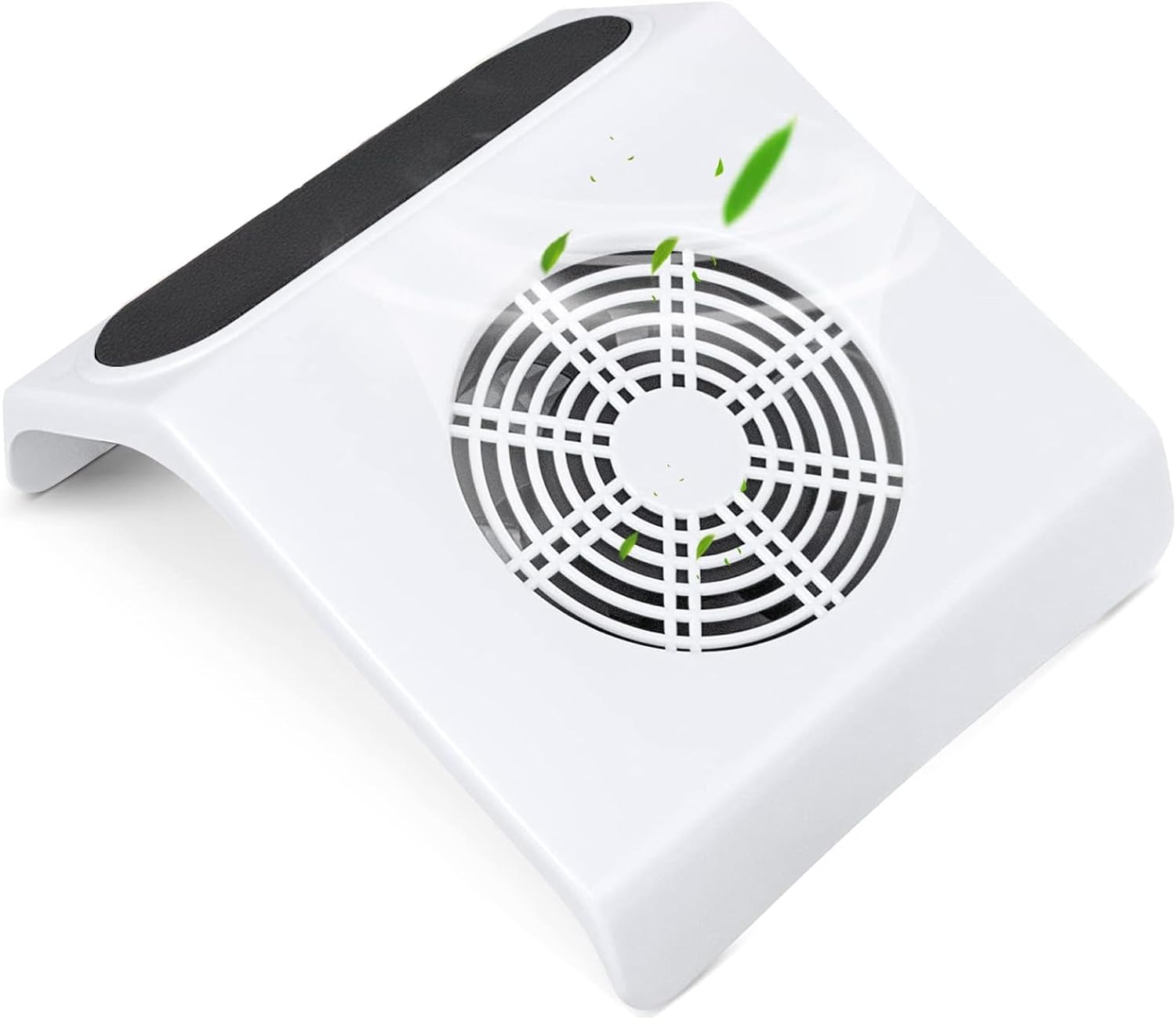 40W Portable Nail Dust Collector, Professional Manicure Vacuum Cleaner with 2 Reusable Dust Bags for Nail Salon & Home Use (White)