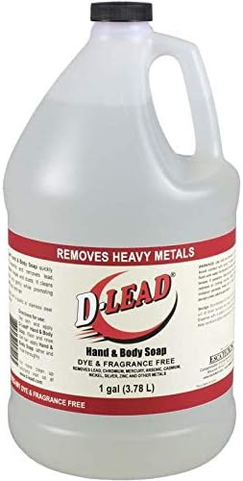 D-Lead Hand & Body Soap, Dye & Fragrance-Free, 1 Gallon, 4221ES-001