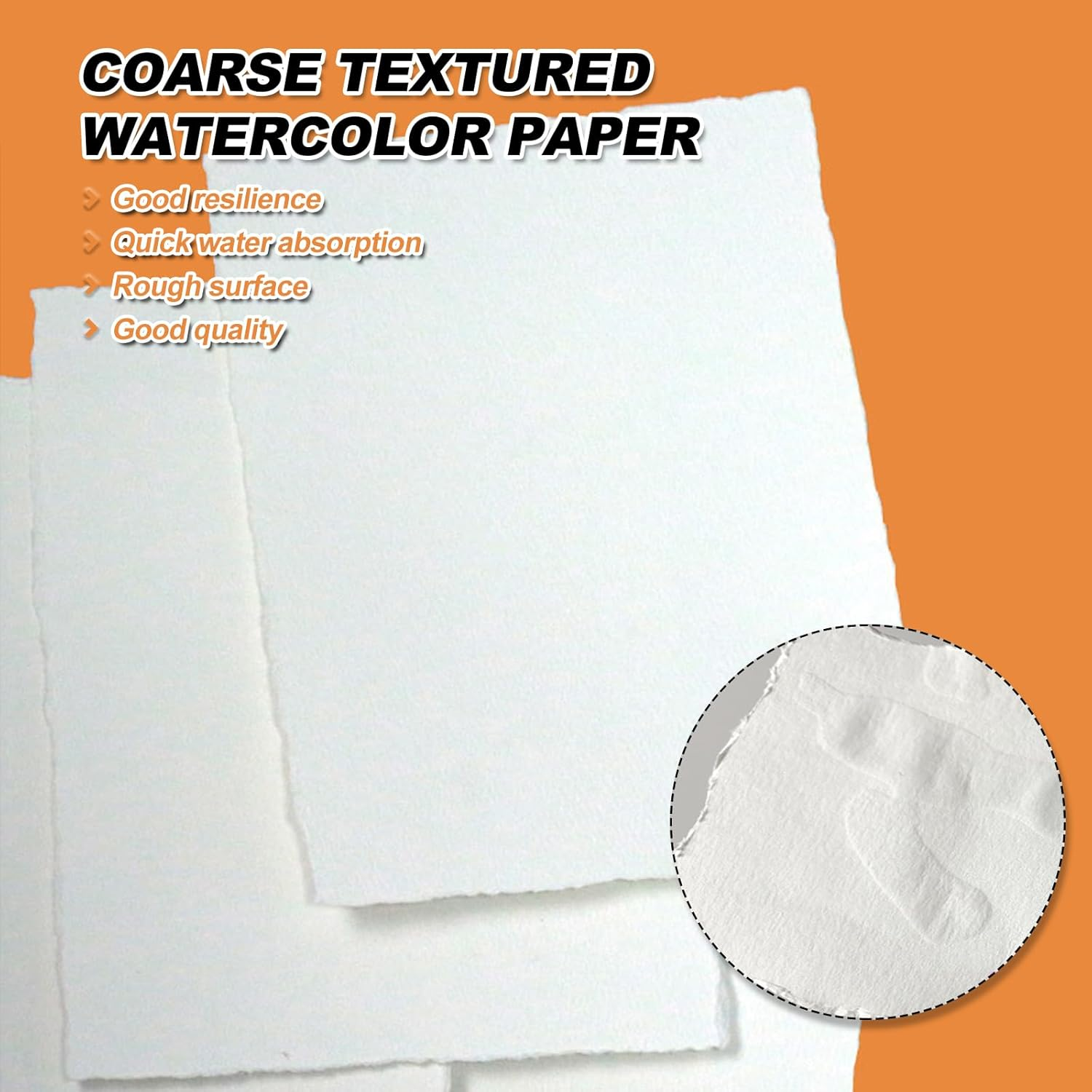 Handmade Watercolour Paper A6 20 Sheets Handmade Watercolour Paper Cotton Paper Thick 10 X 15 Cm for Painting Crafts