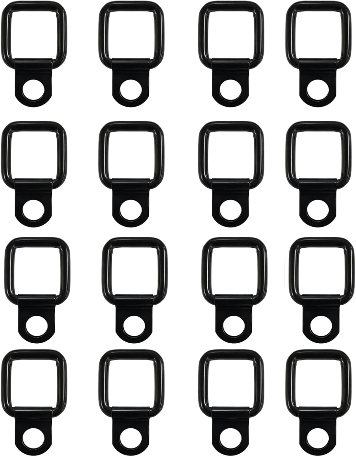 HKYLRAT 16PCS D Ring Tie down Anchor, Tie down D Ring Anchor, Secure Tie down Hooks & Lashing Loops for Truck, Trailer, Cargo, Boat - Industrial Grade Fixing Points image number 6