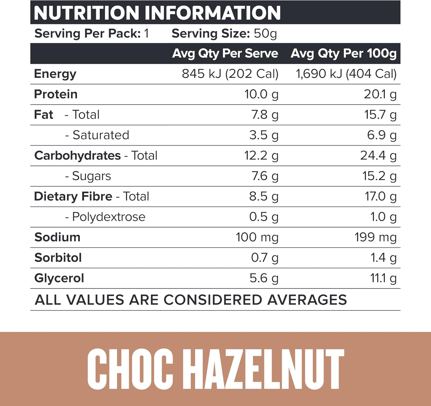 Muscle Nation Choc Hazelnut Custard Plant Protein Bar with Soft Filling: a Flavoursome & Vegan-Friendly Snack 12 X 50G image number 1