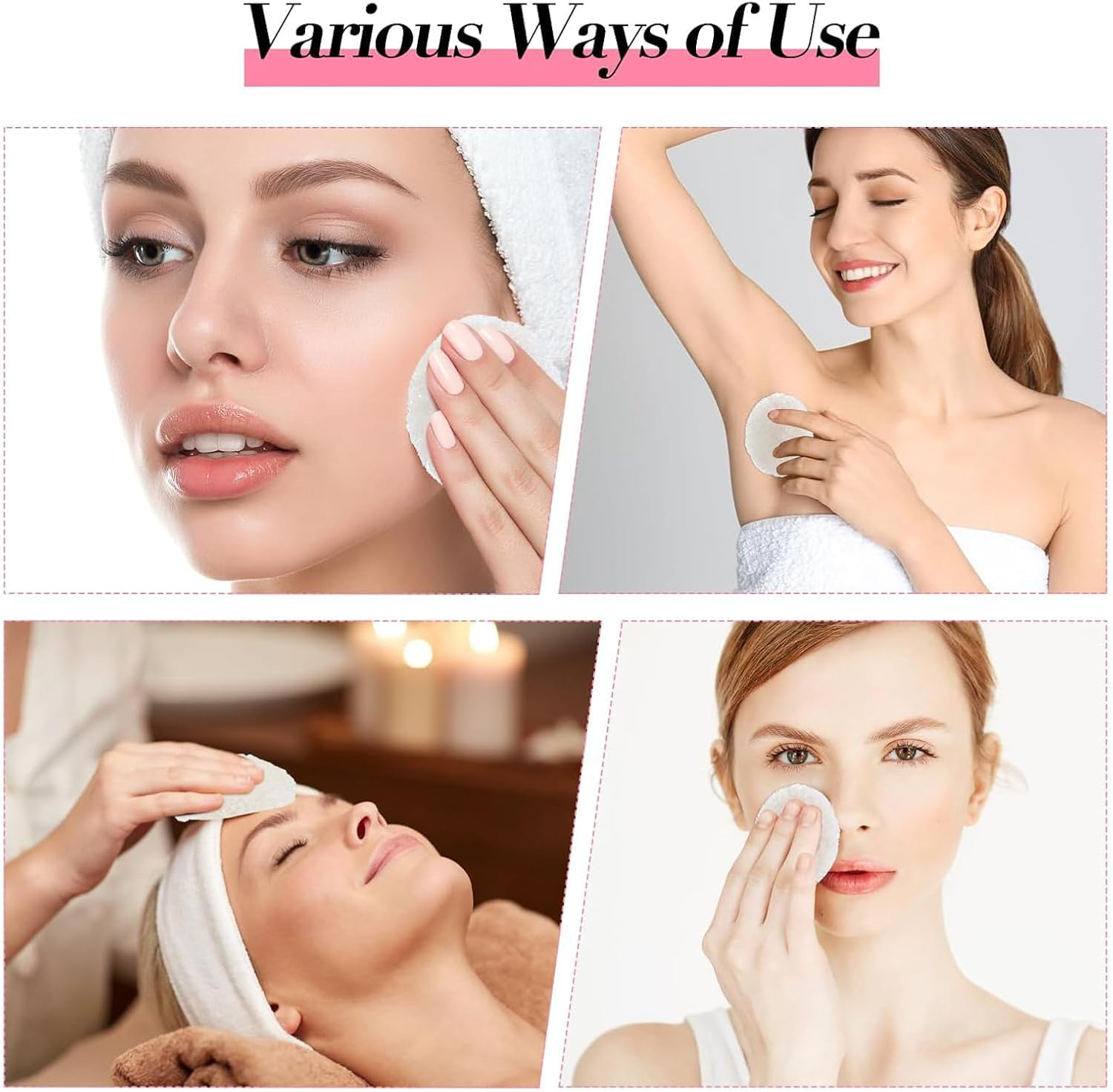 Jrusmr 20 Pcs Natural Loofah Face Scrubber Pads, Exfoliating Facial Sponges for Removing Dead Skin, Reusable Face Exfoliator Pads for Men & Women, Ideal for Bath, Shower, Spa Skincare image number 1