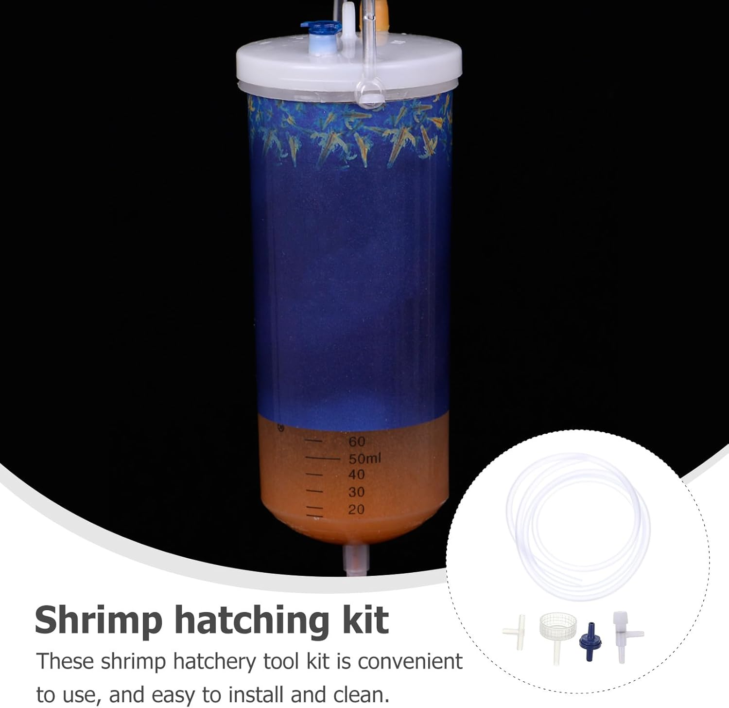ASAKKURA 2 Sets Brine Shrimp Hatchery Kit 5Pcs DIY Breeding Accessories Aquarium Artemia Egg Incubator for Fish Tank Aquatic Pets image number 1