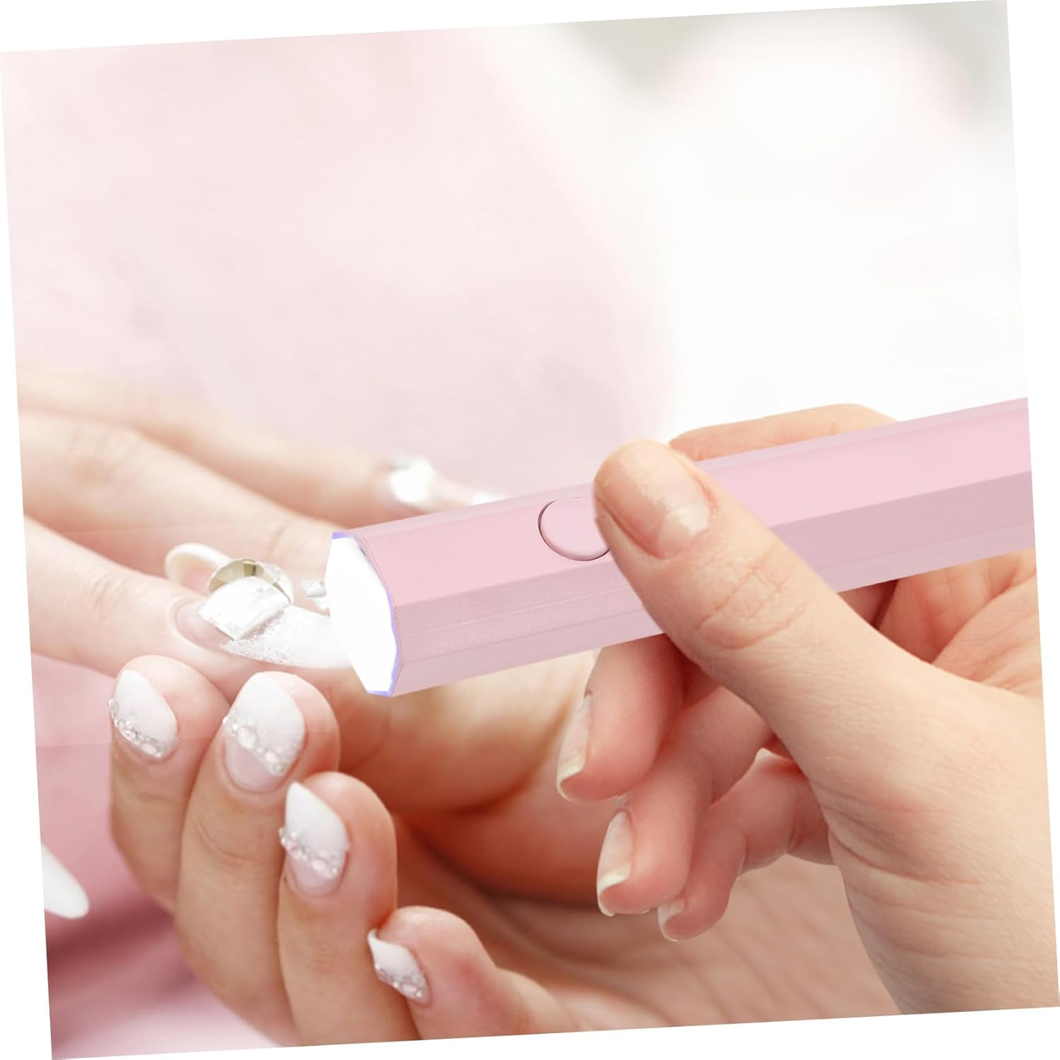 DONFAMDS Portable Mini UV Nail Lamp Nail Polish Dryer with USB Charging Handheld Manicure Light for Salon and Home Use Even Heat Suitable for Beginners and DIY Manicure