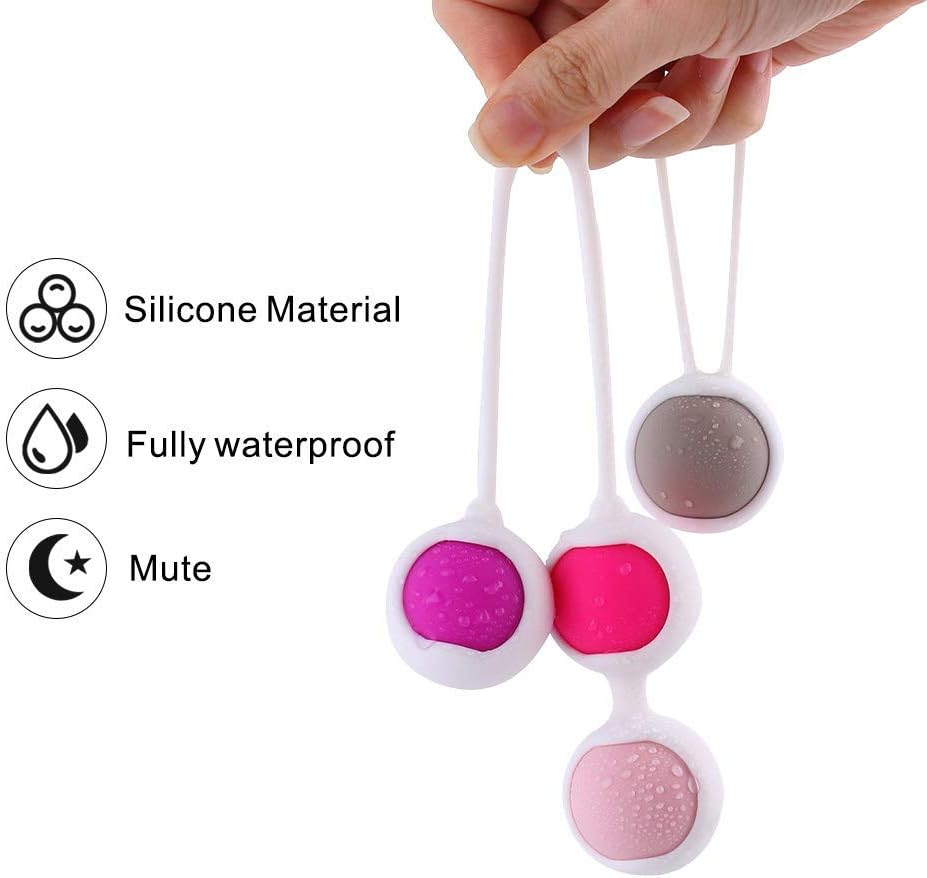 Kegel Balls for Tightening &ndash; 6 Kegal Exercise Weights Exercise Kit for Beginners to Advanced for Improving Bladder Control and Tightening Pelvic Floor Muscles, Silicone Ben Wa Keigal Ball for Women image number 2