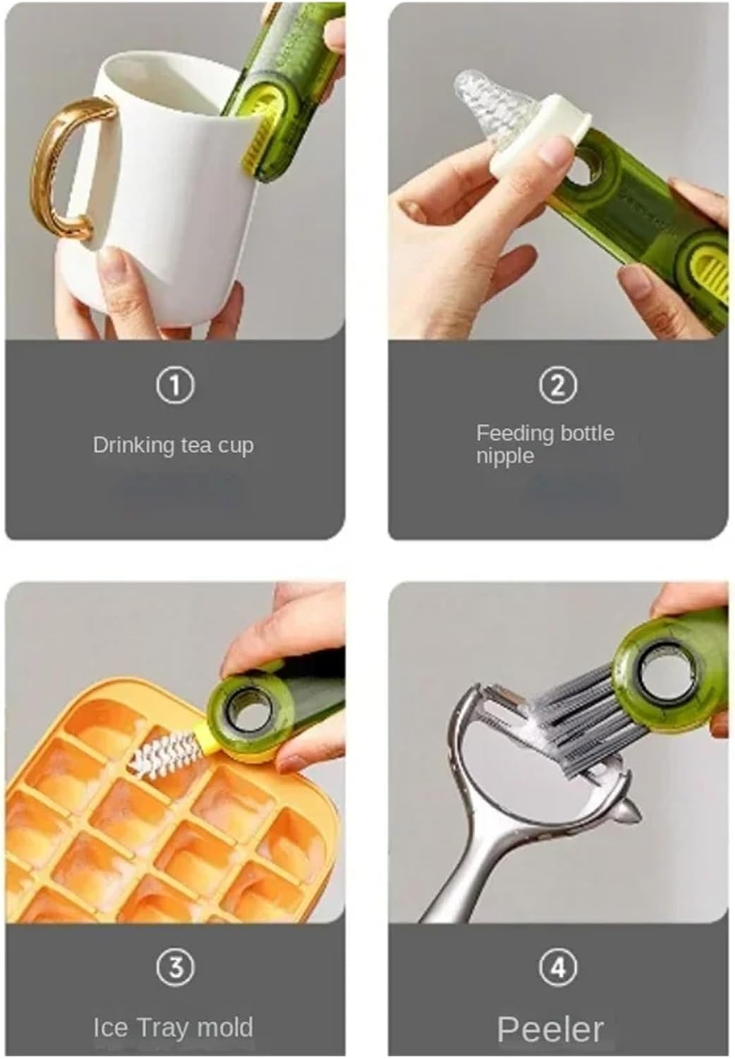 3 in 1 Water Bottle Brush Cleaner Set Hangable Multi-Functional Water Bottle Cleaner Brush for Tiny Bottle Cup Lid Detail Brush Straw Cleaner Tools Portable Kit for Home Durable Premium(3 Pcs) image number 5