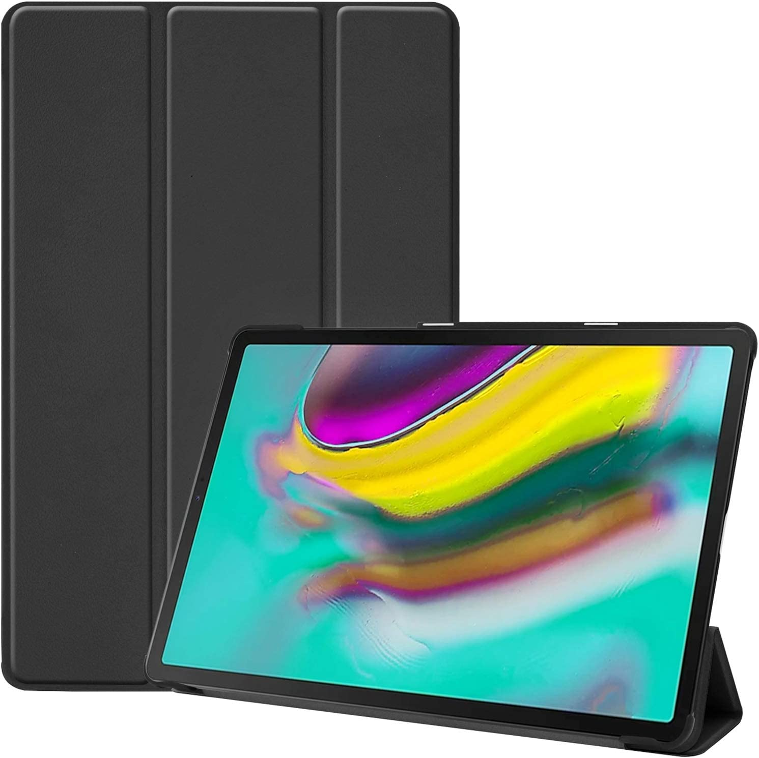 Procase Galaxy Tab S5E 10.5 2019 T720 T725 T727 Case, Slim Light Cover Stand Hard Shell Folio Case for 10.5 Inch Galaxy Tab S5E Tablet SM-T720 (Wi-Fi) SM-T725 (LTE) SM-T727 2019 Release-Black