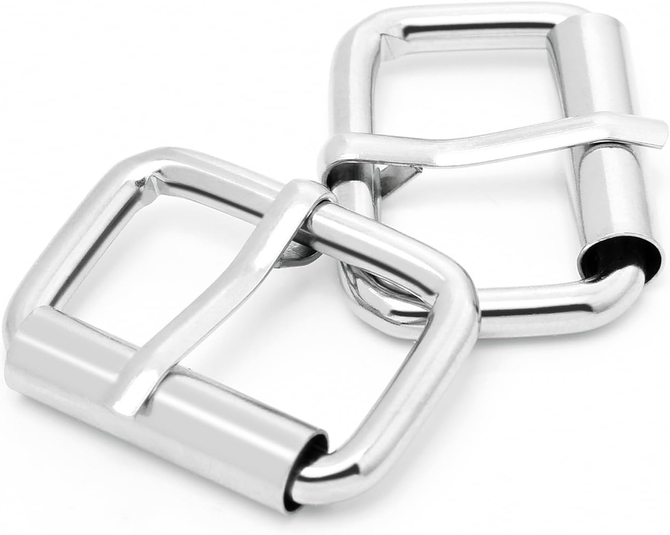 Coobigo Metal O-Ring Slide Buckle Rectangle Rings Swivel Snap Hooks D Ring Roller Buckles - 1 Inch