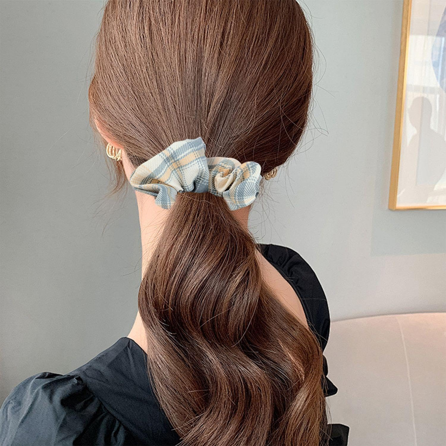 Set of 4 Opponent Hair Rings, Retro Hair Rings, Simple Hair Rings, Hairstyle Accessories, Fabric Hair Rings, Elastic Hair Rings