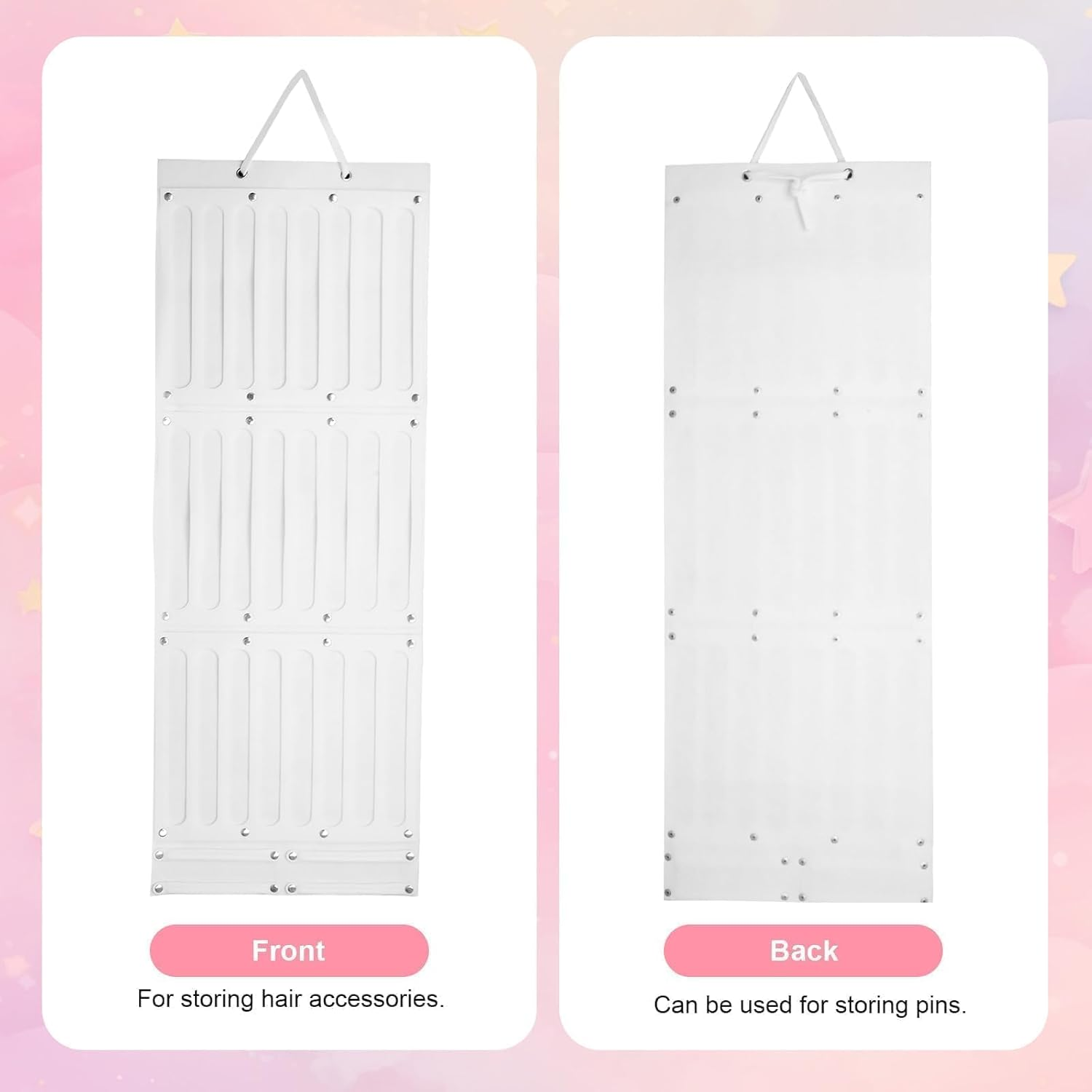 Eeekit Hanging Hair Bow Organizer Large Capacity Hair Clip Holder Hair Claw Storage for Girls Hair Accessories Display Stand for Wall Door Closet image number 1