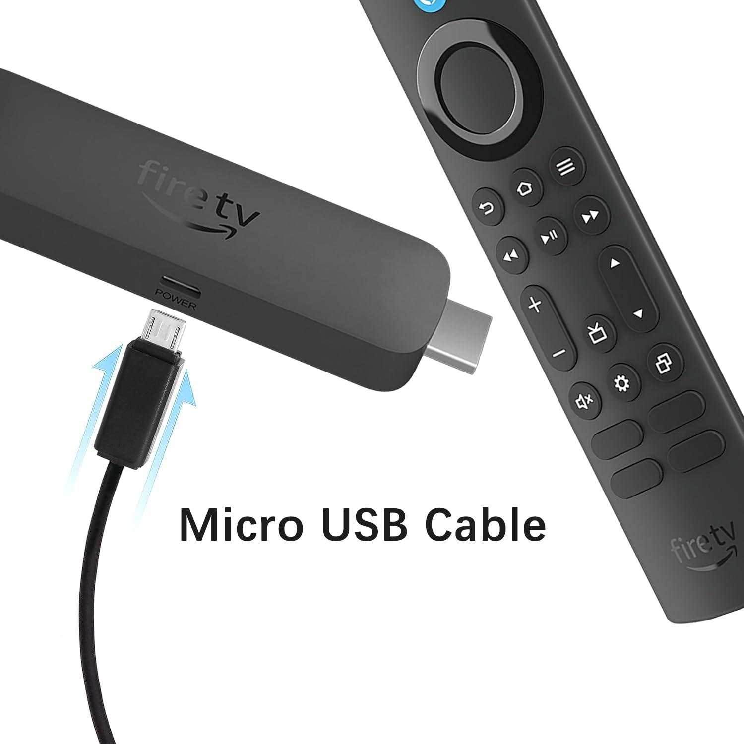 USB Fire TV Stick Charger Cable Compatible for Amazon Fire TV Stick/4K Max, 4K+,Lite, Roku Streaming Stick/Express+, Premiere/+, Roku Voice Remote Pro Micro USB Charging Power Cord Cable (1.5M) image number 1