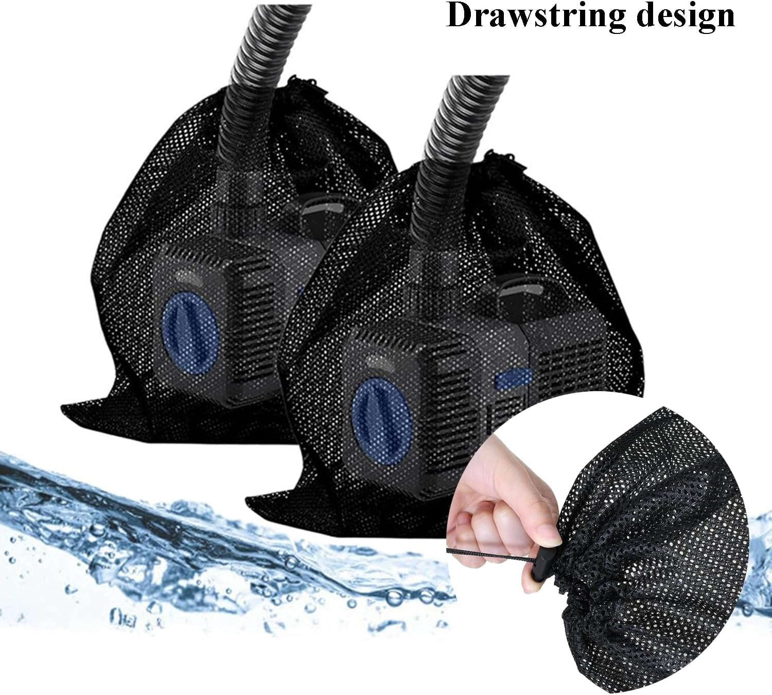 Pump Barrier Bag - Large Capacity Durable Filter Media Bag for Outdoor Pond, Aquarium & Water Garden - Submersible Protective Cage for Biological Filtration (2) image number 2