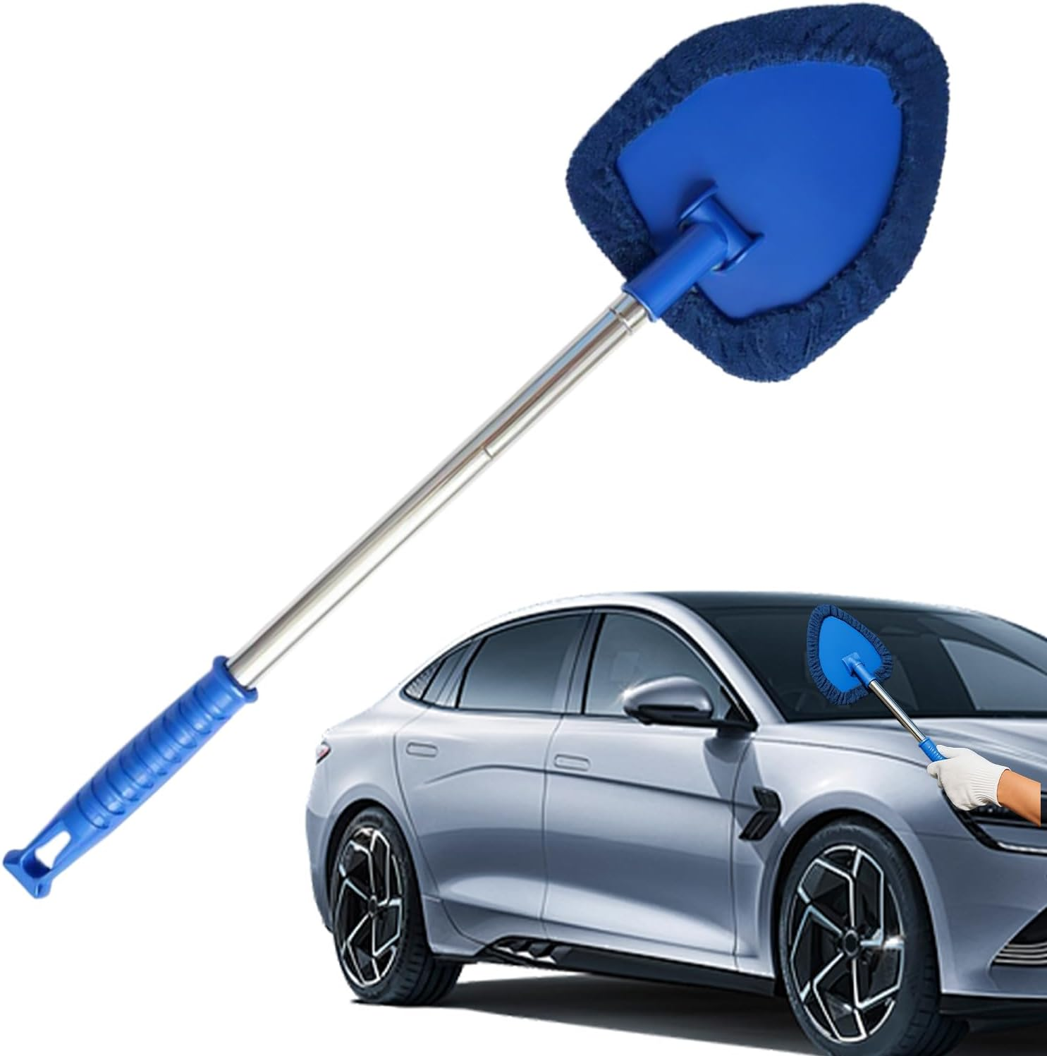 Windshield Cleaner inside - Soft Non Slip Compact Wiping Tool | Car Windshield Cleaner Tool - for Automotive Vehicle Trunk Home Indoor Garage Outdoor Father Friend