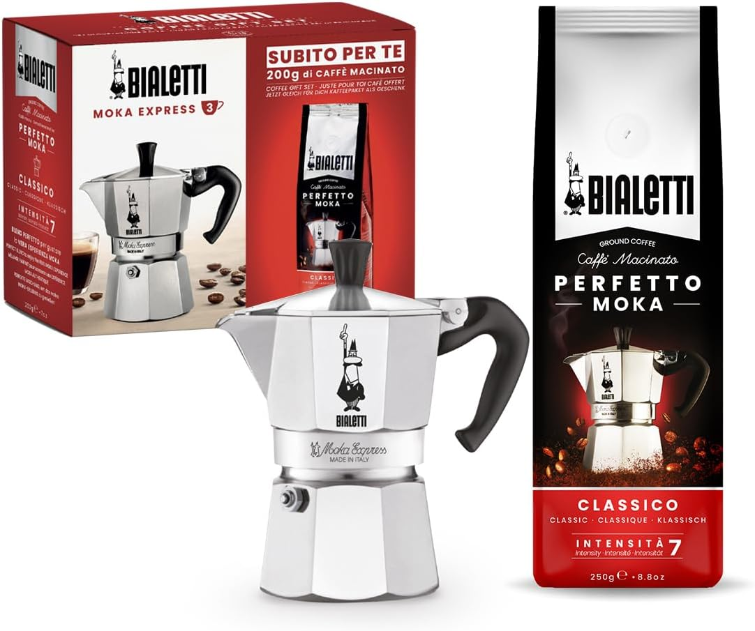 Bialetti 3Tz Express Moka Pot with Perfect Classic Moka 250 G image number 1