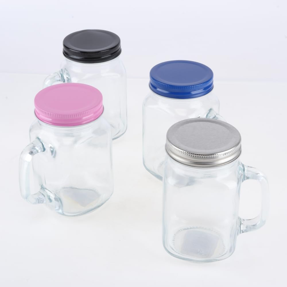 Homemaster Mason Jar with Lid, 450 Ml Capacity
