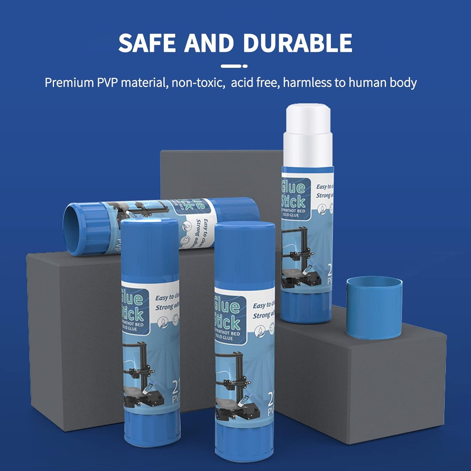 3D Printer Glue Sticks PVP Solid Glue Sticks Washable for Hot Bed Platform Glass Plate Easy Removing 10PCS image number 3