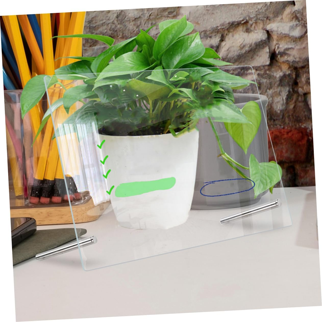 Tofficu Table Acrylic Memo Board Erasable Message Board Notepad Writing Office Supply image number 5