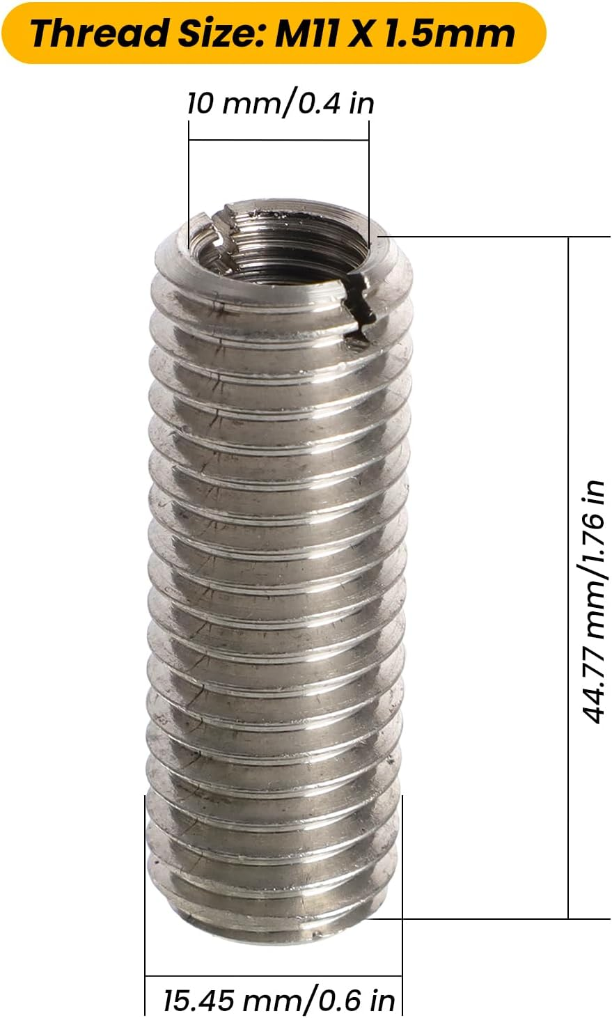 Foruly 10PCS Head Bolt Thread Inserts Kit M11 X 1.5 for Toyota Camry 2002-2013, Solara 2002 2003 2004 2005, RAV4 2004 2005, Highlander 2001-2013 2AZFE Stainless Steel
