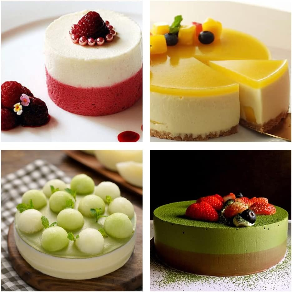 Guowall 3Pcs 4/6/8 Inch Cake Ring Mould for Baking Stainless Steel round Mousse Pastry Mold image number 6