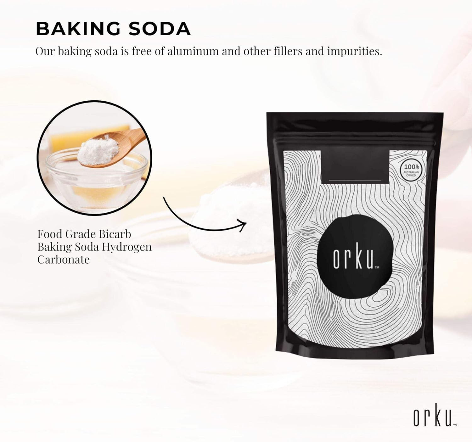 2Kg Sodium Bicarbonate - Food Grade Bicarb Baking Soda Hydrogen Carbonate Powder image number 6