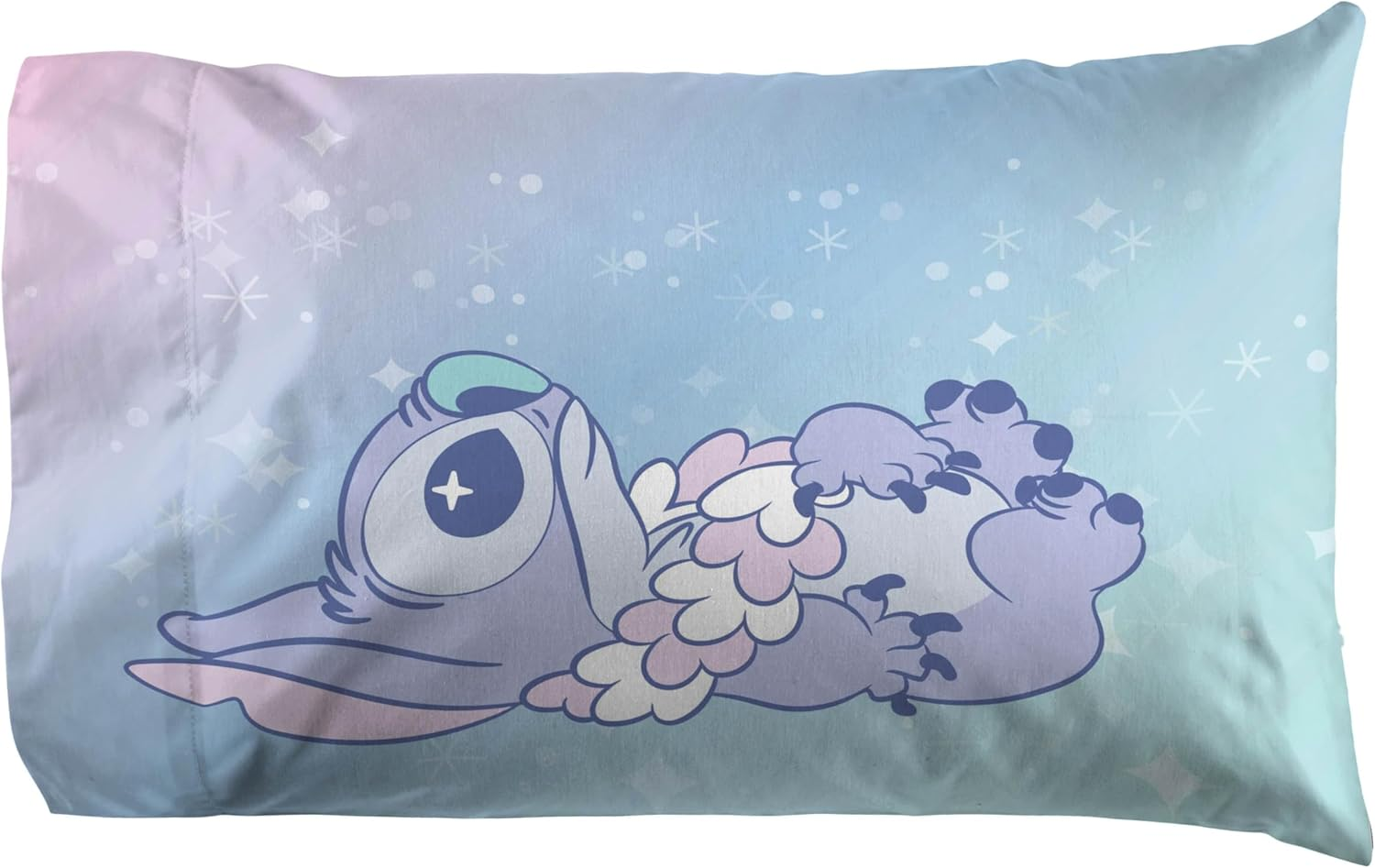 Jay Franco Disney Lilo and Stitch Twin Size Sheet Set - Super Soft Kids 3 Piece Floral Bedding Set Features Angel - Microfiber Sheets Includes Reversible Pillow Cover image number 5