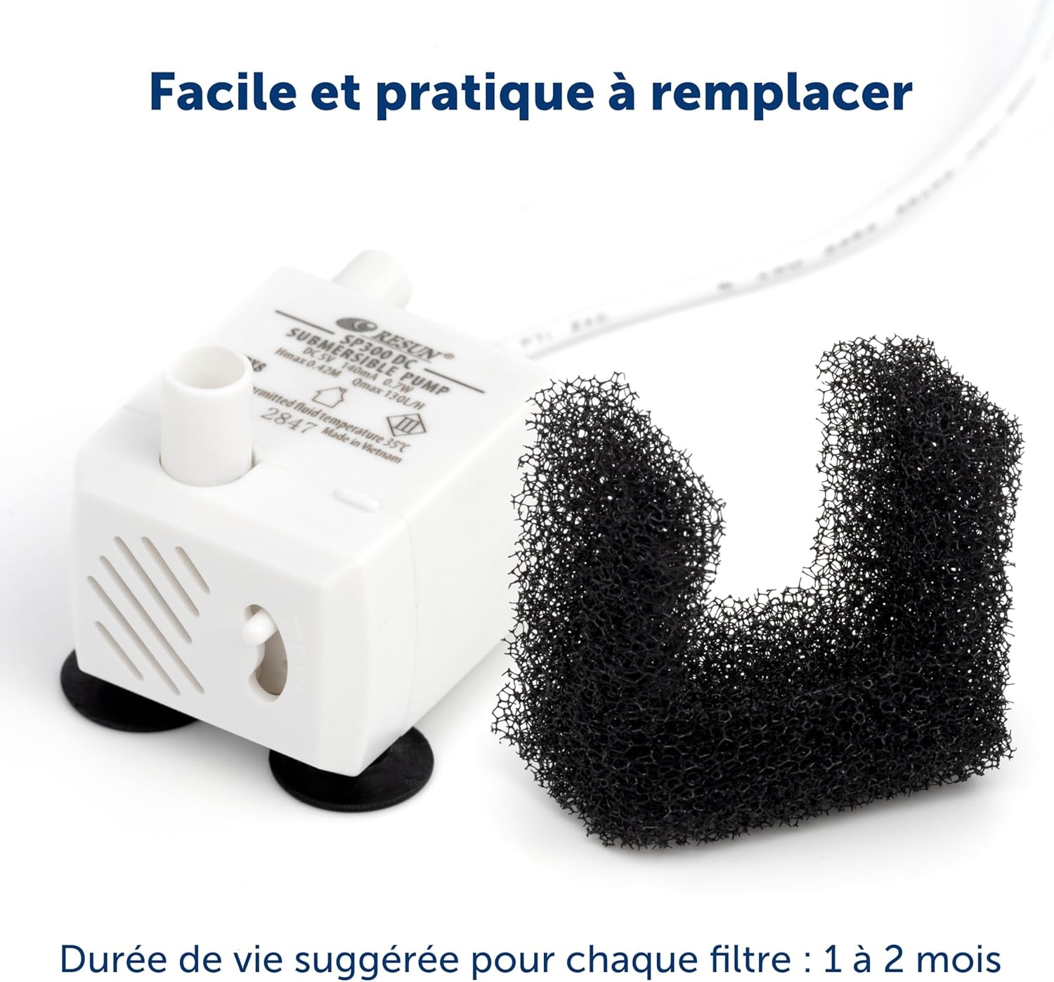 Petsafe Foam Filters for Cat and Dog Fountains, 2-Pack, Replacement Filters for Viva Pet Water Fountains for Cats and Dogs - PAC10-17961 image number 3
