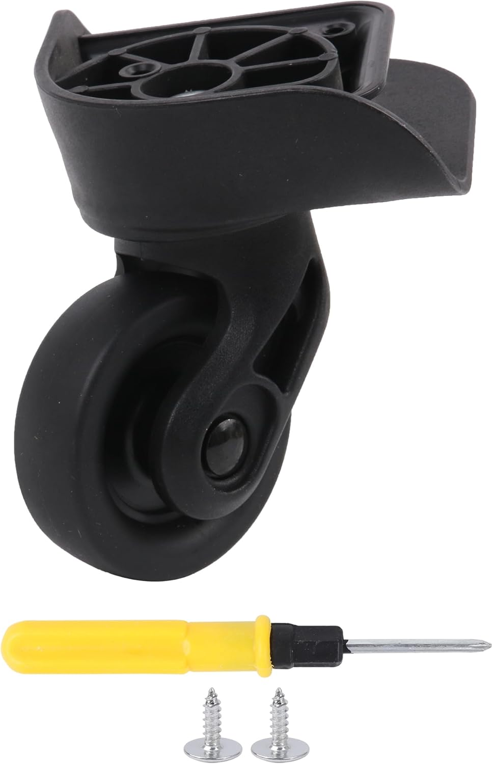 BQLZR Travel Black Luggage Mute Wheels Left W237 360 Swivel with 2 Screws for Suitcase image number 1