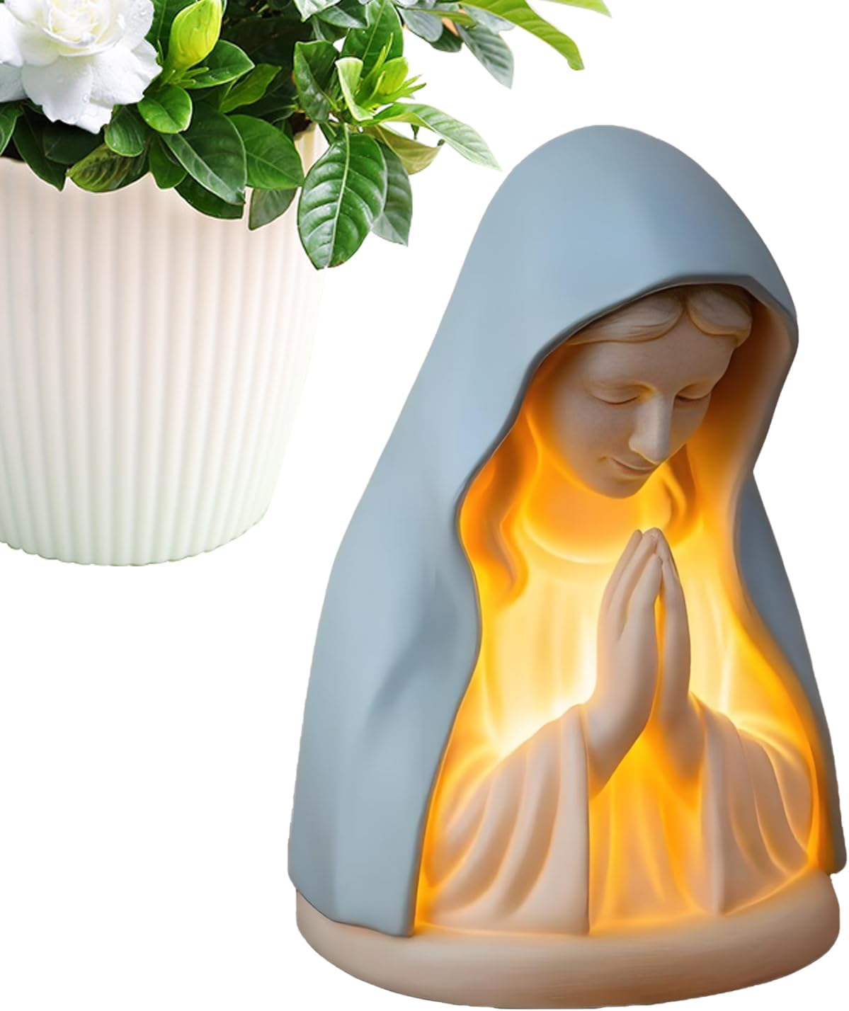 Prayer Night Light | Sacred Virgin Mary Statue Night Light | Soft Eye Protection Desk Accessories for Nursery Reading Corne Dorm Home Hallway Prayer Room Kitchen image number 5