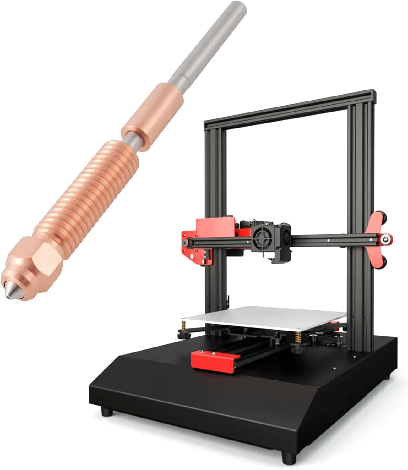 Ecsing 1PC 3D Printer Nozzles 0.4Mm Total Length 65.4Mm Compatible with K1 Max Compatible with K1C Compatible with Unicorn Compatible with Ender-3 V3 3D Printer image number 6