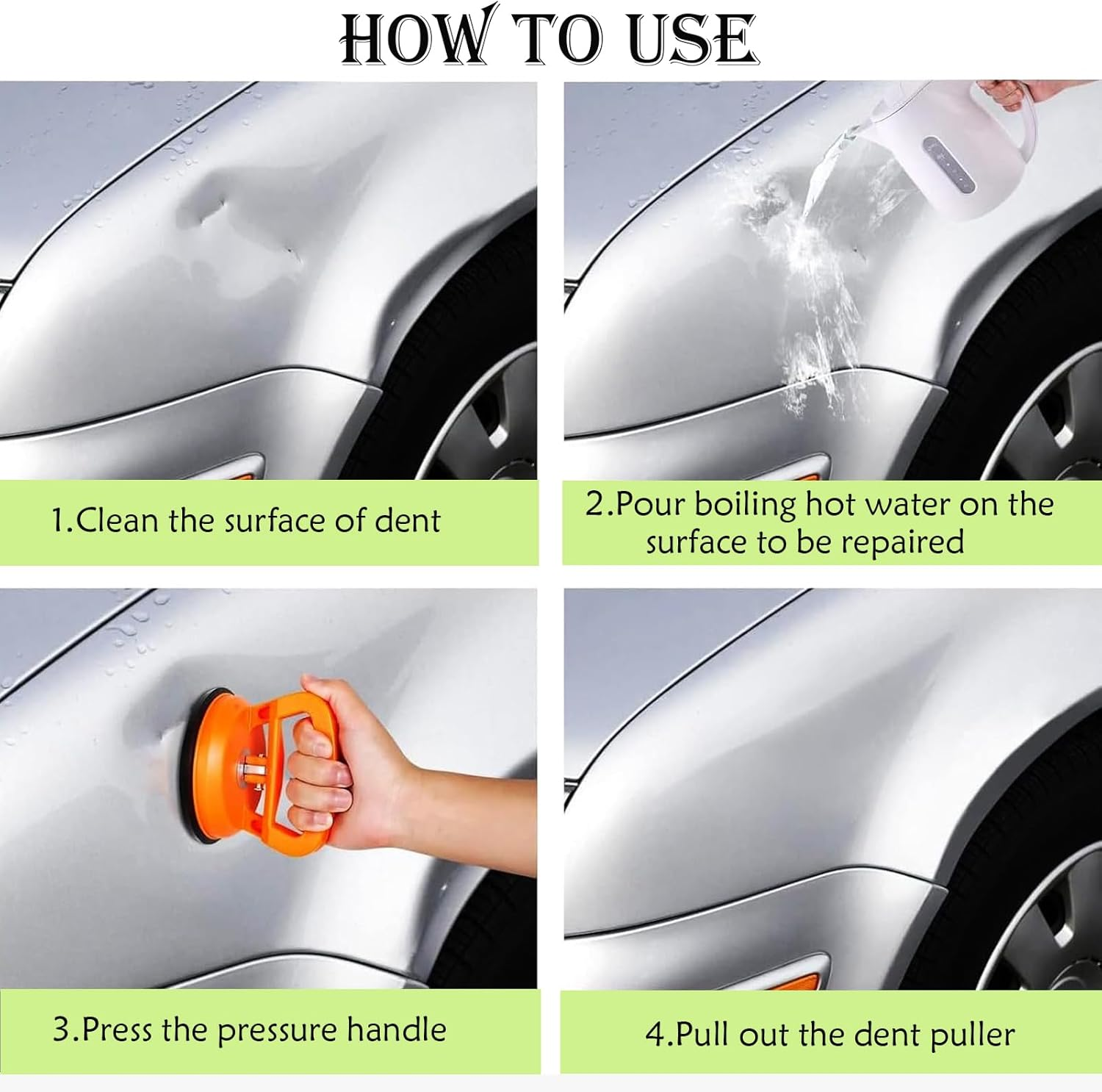 3 Pcs Automotive Dent Removal Tool,Powerful Suction Cup Repair Tool,Automotive Suction Cup Dent Remover and Dent Repair Kit,For Automotive Body Repair Tools,Glass, Screens,Tiles,Mirrors image number 3