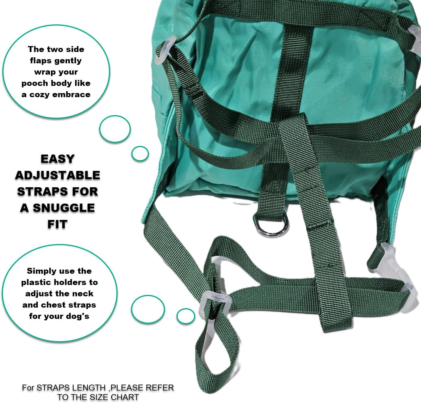 Dog Hiking Backpack with Harness and a Large Pouch for Treats,Toys, and Poopbags Holder. Made from Waterproof Material, Ideal for Puppy Daycare or Everyday Walks(M) image number 2
