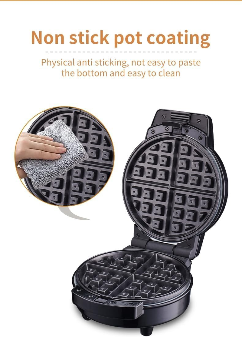 3-In-1 Electric Waffle Maker with Interchangeable Plates, Non-Stick Surface, Black image number 3