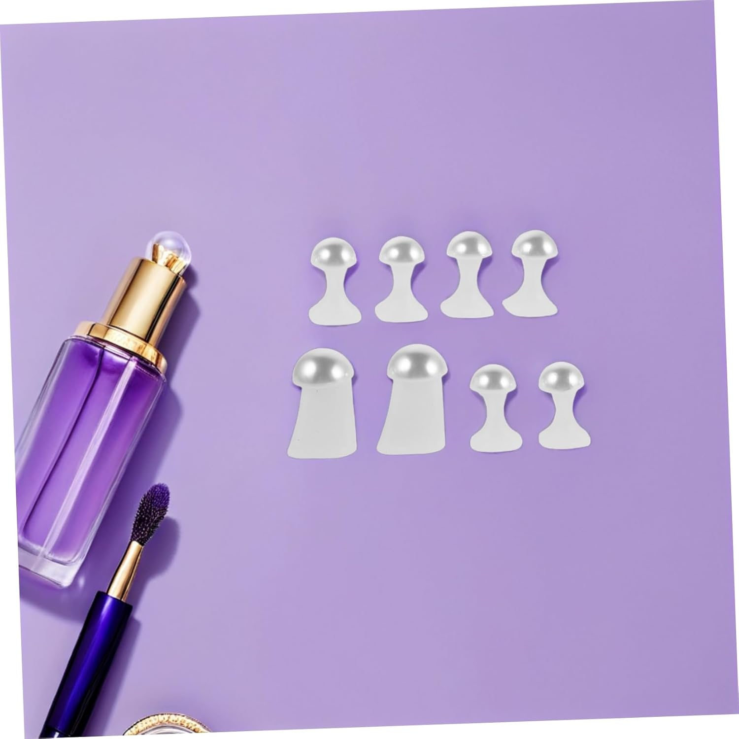 BATHVEVE 24Pcs Nail Toe Separator Nail Tools Pedicure Tools Toe Corrector Finger Separator Divider White Silica Gel image number 2