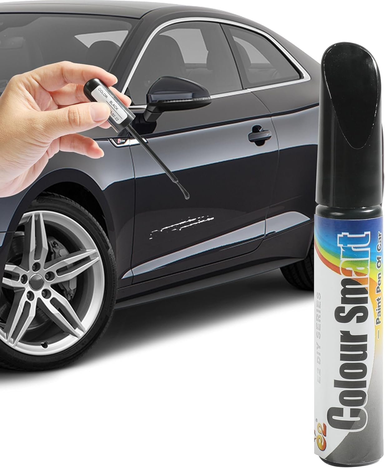 Car Scratch Remover Pen, 2025 New 2 in 1 Car Paint Scratch Repair, Upgrade Cars Scratch Remover Paste, Effective Scratch Repair Pen for Cars, Automotive Scratches Paint Pen (Gray)