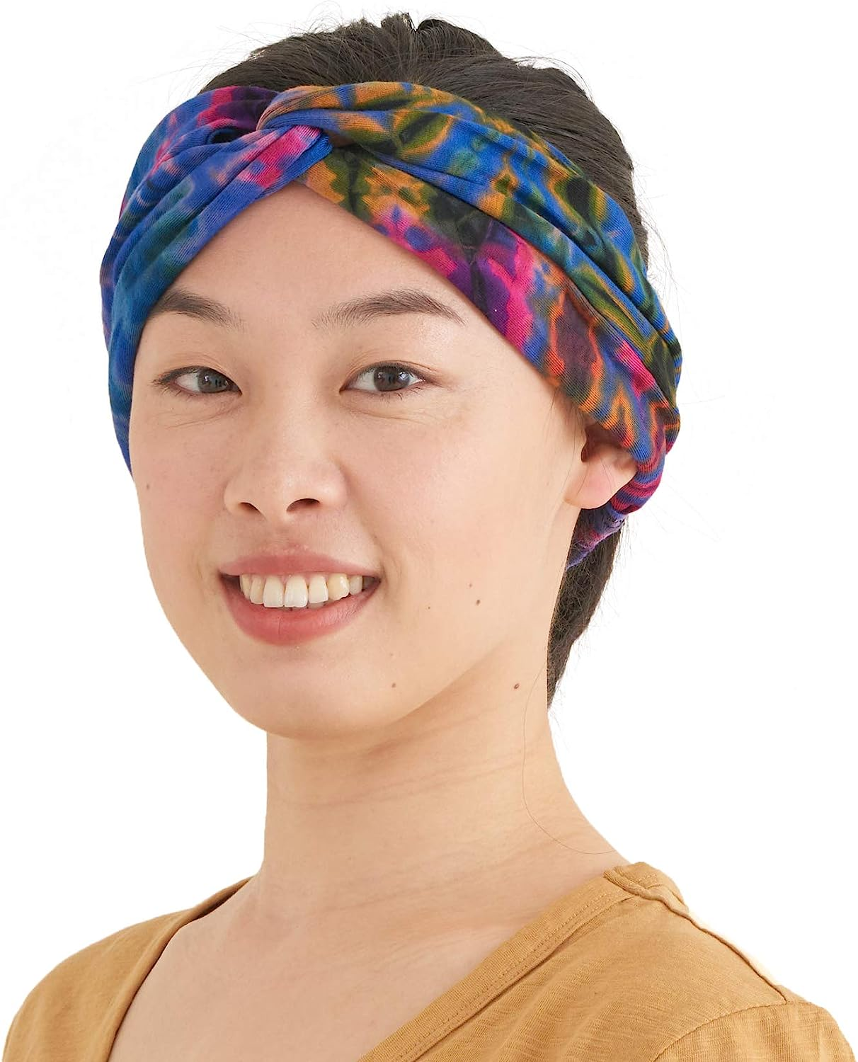 Women'S Boho Tie Dye Headband - Fashion Bandanas Turban Headwrap Twist Knot Hippie Hairband Hair Wrap D