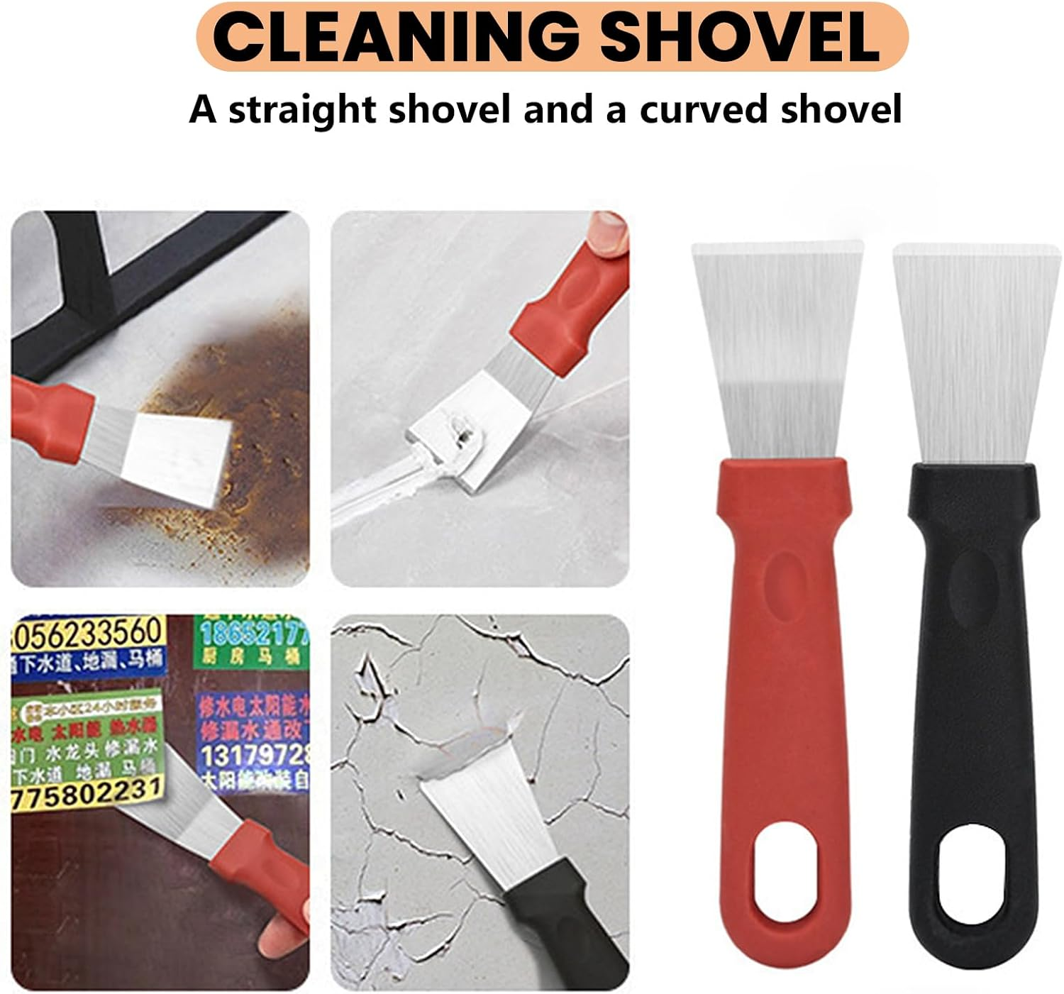 11 Pcs Crevice Cleaning Brushes Multifunctional Gap Cleaning Scrub Brush - Cleaning Brushes Set for Tight Space Cleaning Bathroom Faucets Kitchen Window Supplies (Durable Bristles) image number 4