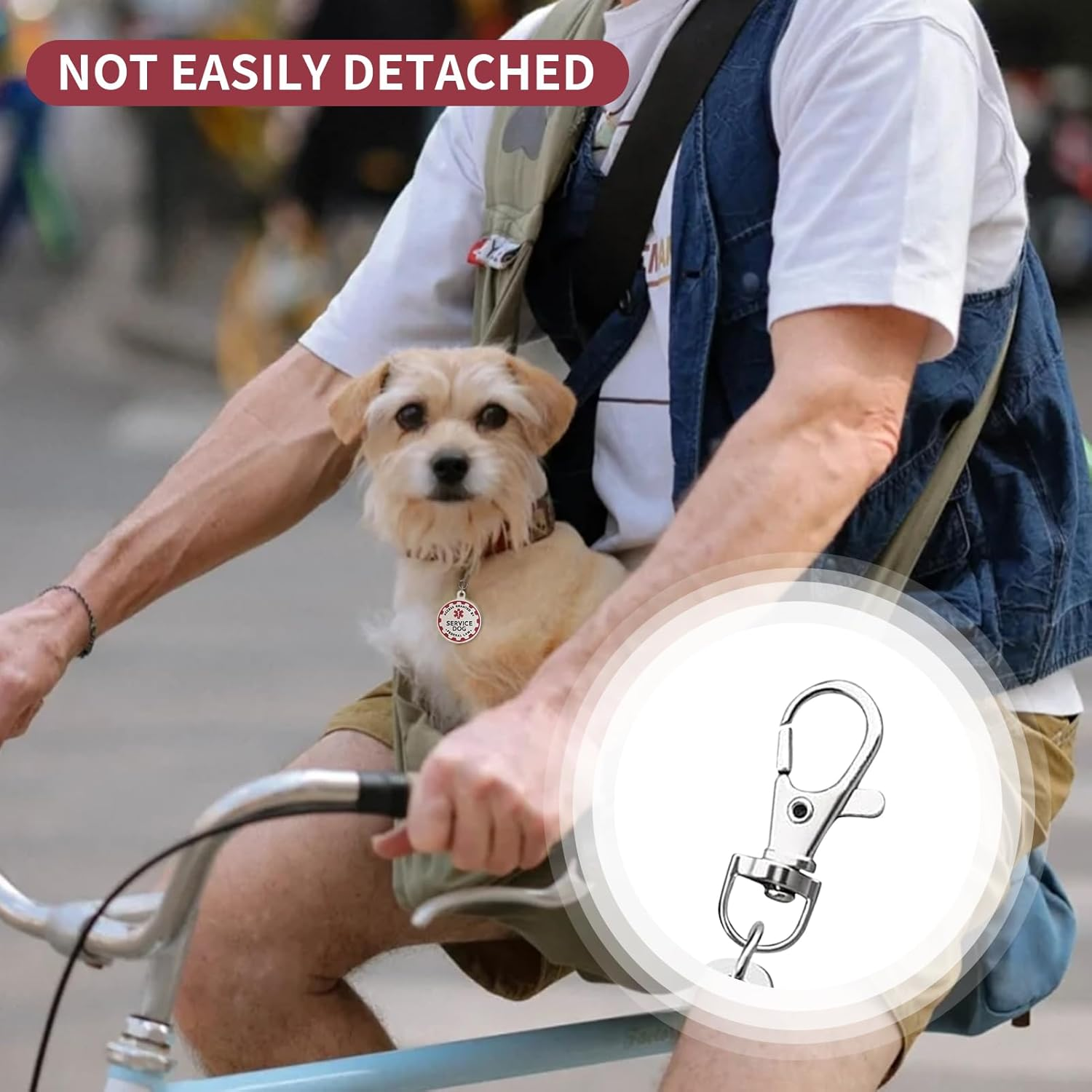 Service Dog TAG Industrial Puppy for Service Animals, Emotional Support Dogs & Therapy Dogs Entirely Surgical Stainless Steel Easily Attach to Collar, Harness-Two-Sided (Service Dog TAG) image number 6