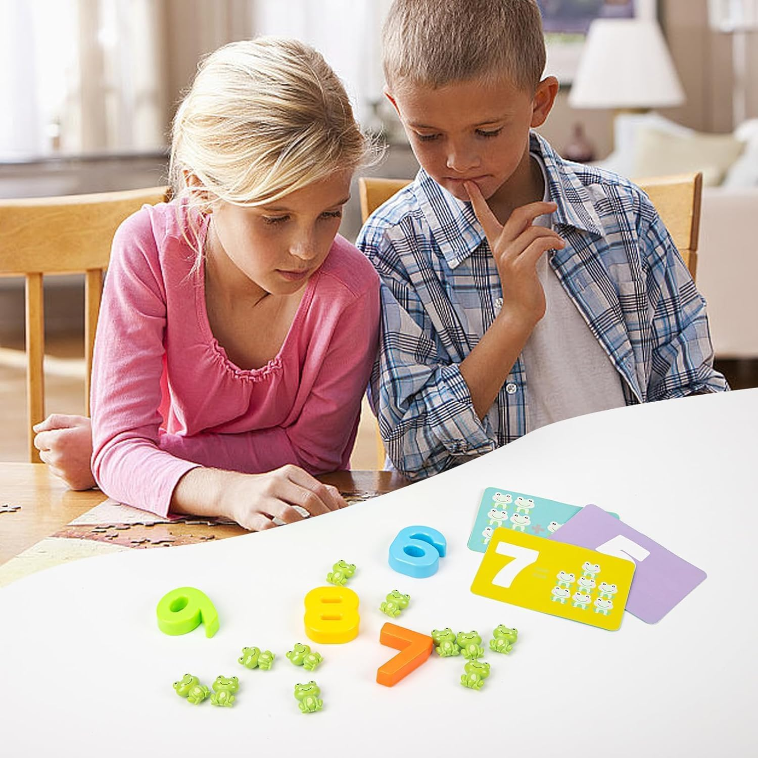 Math Balance Counting Learning Scale Educational Toy Game Kid Child Age 3-5 5-7 8 Year Old Girl Boy Toddler Preschool Kindergarten Stem Gift Montessori Number Activity Science Manipulative Board Frog image number 3