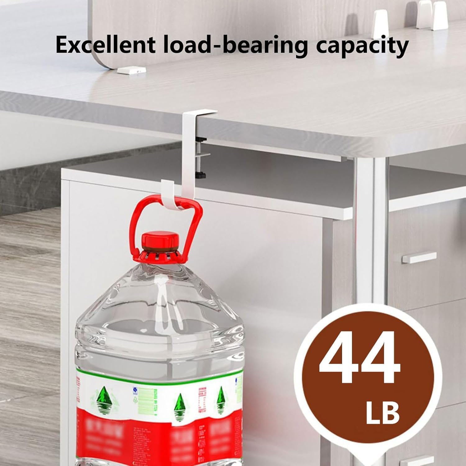 Desk Hook,Clamp-On Desk Mount Bag Holder Hook,Desk Backpack Hanger Desk Mount Headphone Holder,Table Hooks for Hanging Bags with Adjustable Desktop Clamp,Desk Table Hanging Storage Hook (Black)