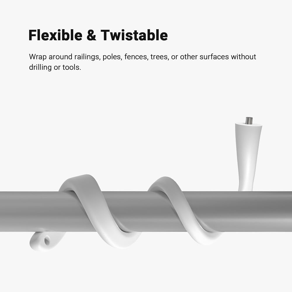 Flexible Baby Monitor Mount Compatible with Tp-Link Tapo C210/ C200 and Kasa Indoor Pan EC70/ EC71/ KC410S,360 Degree Adjustable Security Mount Holder,Easy to Install, without Tools or Wall Damage image number 3